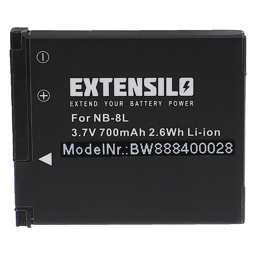 Vhbw EXTENSILO Batterie remplacement pour Canon NB-8L pour appareil photo, reflex numérique (700mAh, 3,7V, Li-ion)