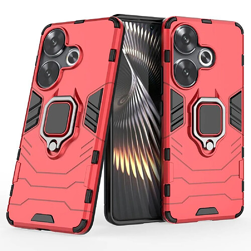 Htdmobiles Coque pour Xiaomi Redmi Turbo 3 5G et Poco F6 5G - housse etui rigide anti choc + film ecran - ROUGE