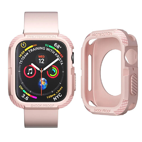 Coque en TPU anti-chocs, rose pour votre Apple Watch Series 7 41mm/Series 6/5/4/SE 40mm