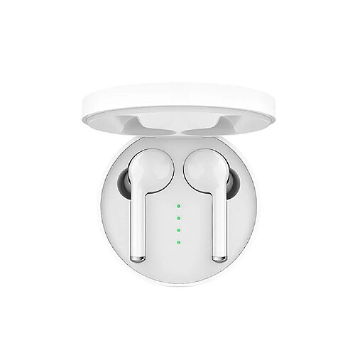 Universal Bouchon d'oreille sans fil tw40 bluetooth v5.0 casque stéréo sport casque micro intégré blanc