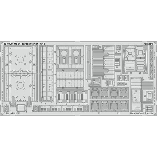 Mi-24 cargo interior for Zvezda - 1:48e - Eduard Accessories