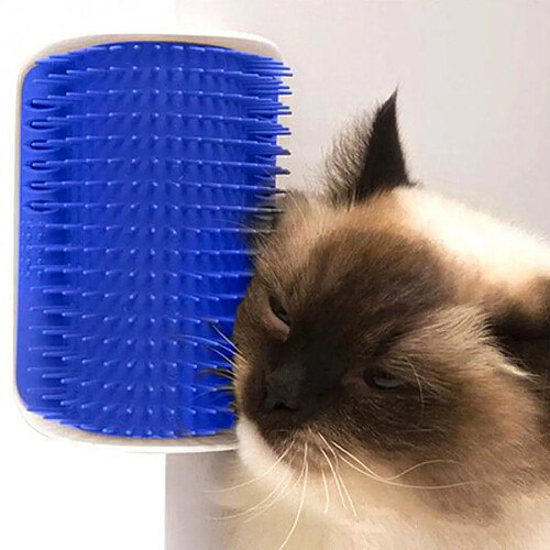 Shop Story SHOP-STORY - GROOMER BLEU : Brosse d'Angle de Toilettage pour Chat