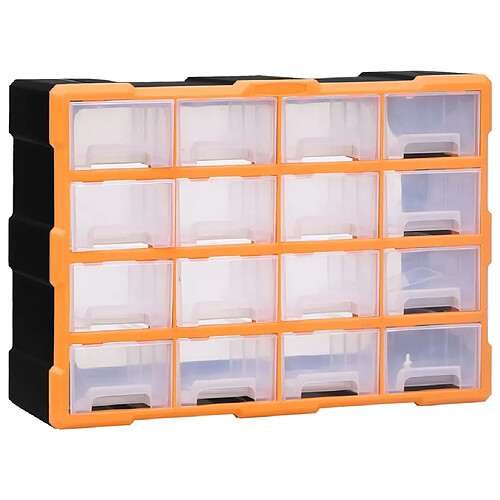 vidaXL Organisateur multi-tiroirs avec 16 tiroirs centraux 52x16x37 cm