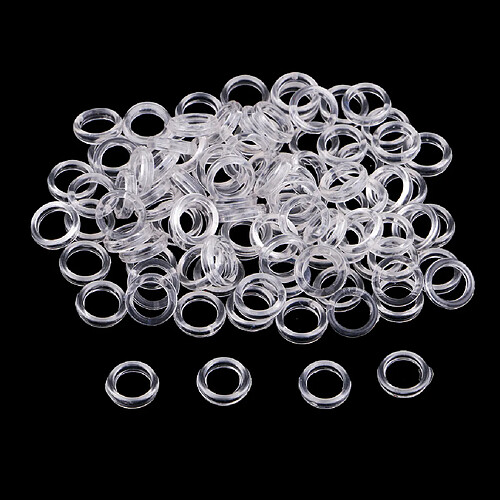 100 pcs en nylon soutien-gorge sangle régleur slider o ring lingerie couture artisanat effacer