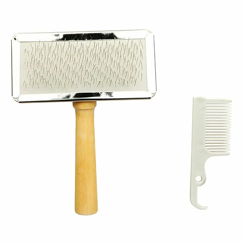 Brosse pour Chiens Trixie 2354 Blanc Argenté Bois