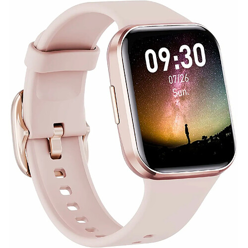 Vendos85 Montre Intelligente, 1.7" Pouces avec Moniteur de Fréquence Cardiaque/Tension rose