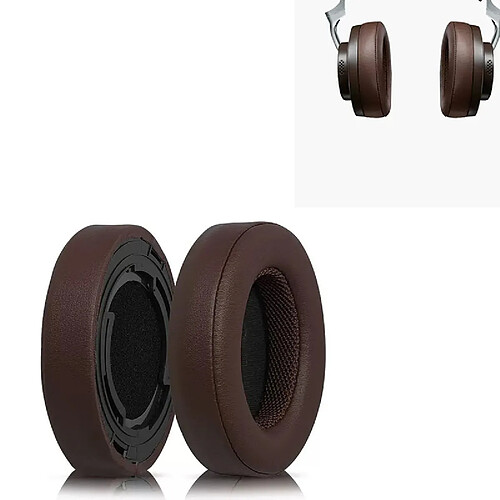 INF Lot de 2 coussinets d'oreille en cuir protéiné avec clips pour Shure AONIC50 Brown