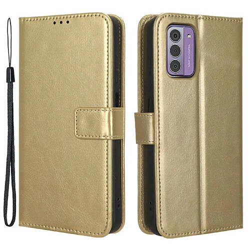 Htdmobiles Housse pour Nokia G22 / G42 5G - etui coque pochette portefeuille + film ecran - OR