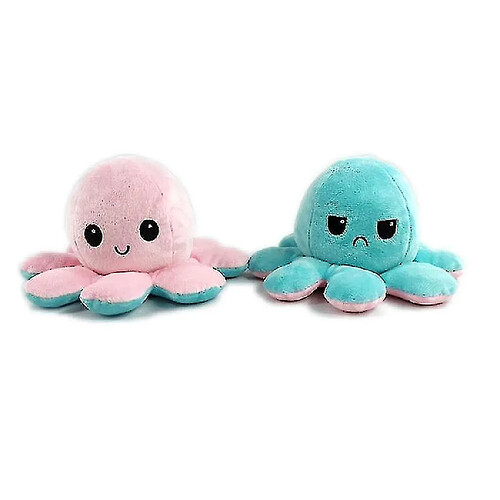 Universal Flip octopus réversible Toygreen en peluche en peluche / rose