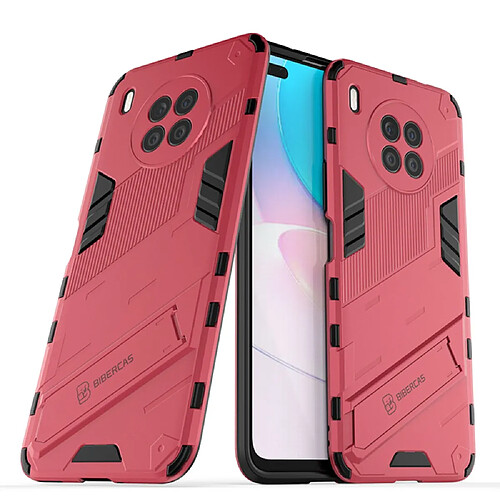 Coque en TPU antichoc, hybride avec béquille rose pour votre Huawei nova 8i (Global Version)