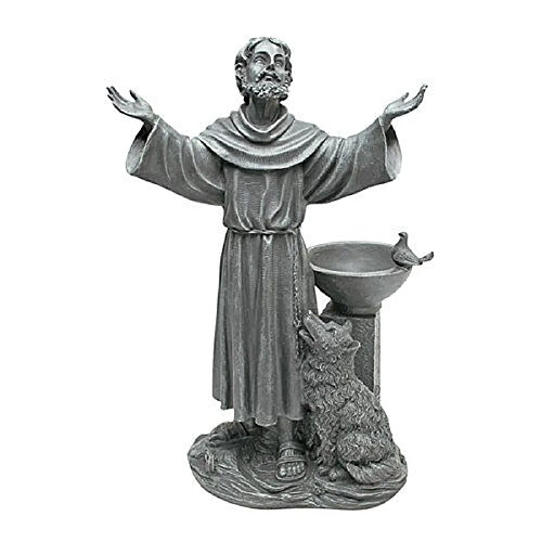 Design Toscano Statue de jardin la bénédiction de Saint François JE14106 Gris 18 x 30,5 x 48,5 cm