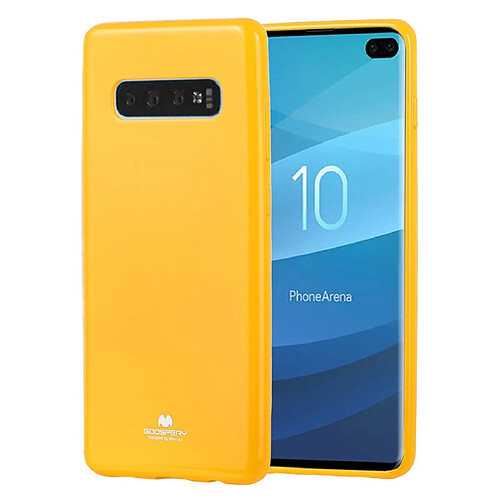 Wewoo Coque Souple Housse en TPU anti-chute et anti-rayures pour Galaxy S10 + Jaune