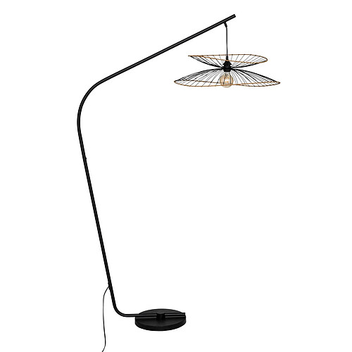 Atmosphera, Createur D'Interieur Lampadaire arc Alara H177cm en métal Noir - ATMOSPHERA