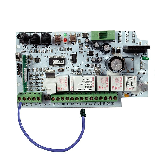 Carte électronique pour motorisation de portail battant double ou simple 12V Ducati Home Automation CTH42