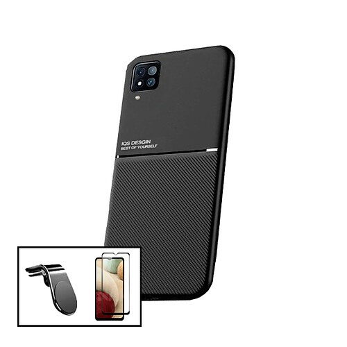 PHONECARE Coque Magnétique Lux + Film de Verre Trempé 5D à Couverture Complète + Support Magnétique L Conduite en toute sécurité pour Samsung Galaxy A12