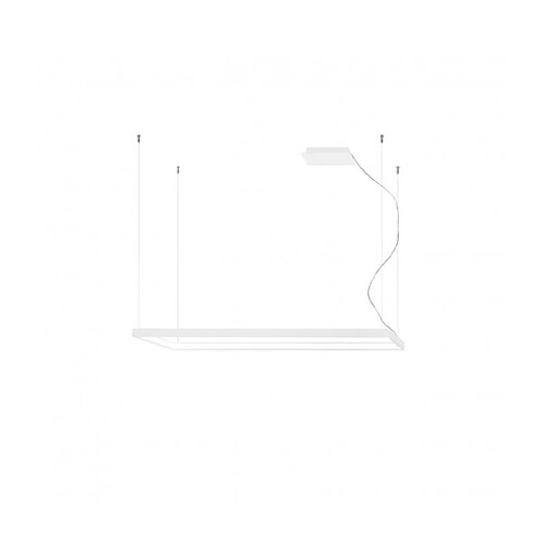 Luminaire Center Plafonnier LED intégré Tuula Integrated Aluminium blanc 1 ampoule 150cm