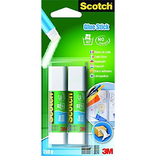 Scotch Pack de 2 Bâtons de colle 8 g Blanc