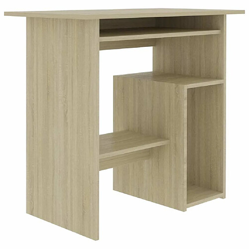 Maison Chic Bureau,Table de travail,bureau de travail pour chambre Chêne sonoma 80 x 45 x 74 cm Aggloméré -GKD20790