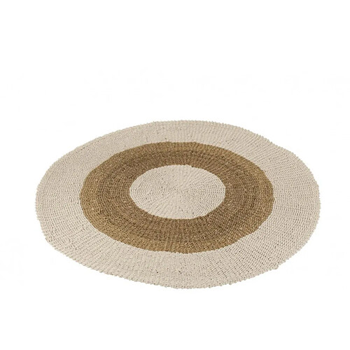 Dansmamaison Tapis Rond Zostere Blanc/Naturel Medium