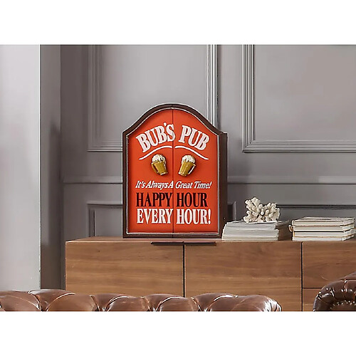 Vente-Unique Jeu de fléchettes et plaque décorative HAPPY HOUR