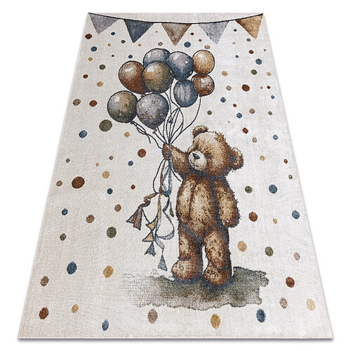 RUGSX Tapis BONO 9614 Ours, des ballons crème gris clair 200x290 cm