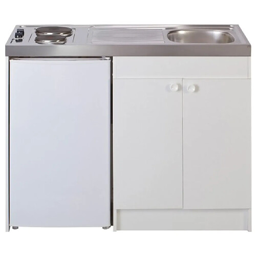 Mezieres Kitchenette 120cm domino électrique meuble 2 portes frigo