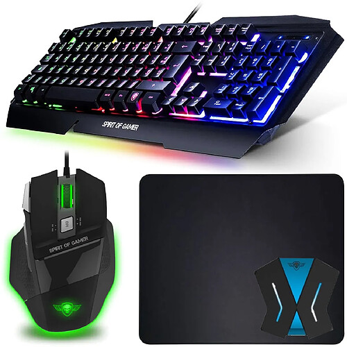 Spirit of Gamer Pack Clavier Souris XB1 XBox One Pro-K5 RGB et Convertisseur