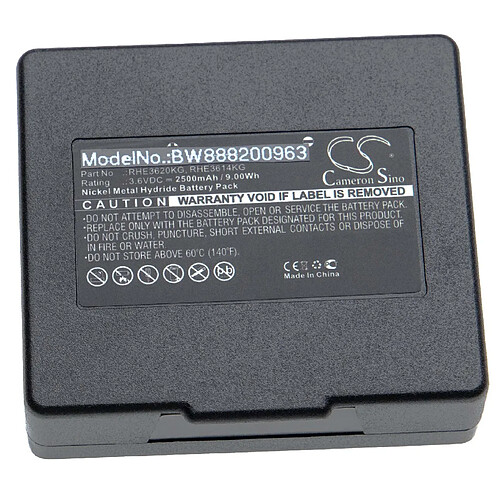 vhbw batterie compatible avec Hetronic Harris P7370 télécommande remote control (2500mAh, 3.6V, NiMH)