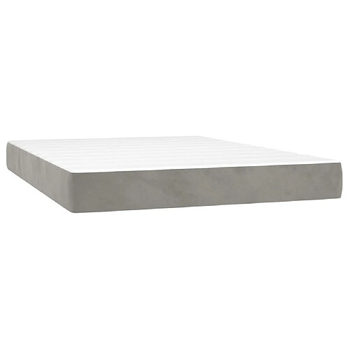 Maison Chic Matelas de lit à ressorts ensachés, Matelas doux Gris clair 140x200x20 cm -GKD55074