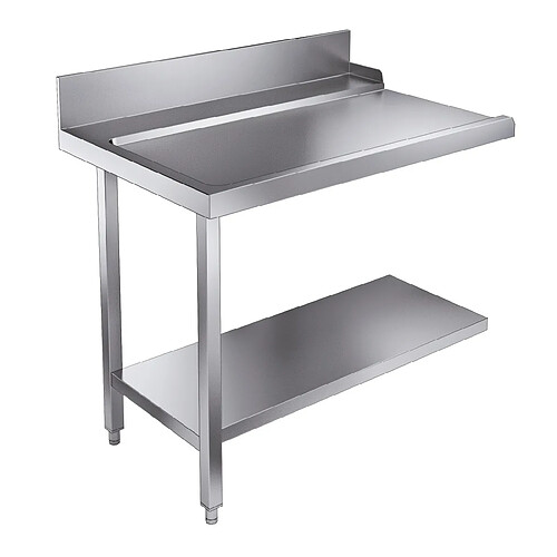 Table de Sortie avec Etagère 1100 Gauche Pour 7280.0045-0046 - Combisteel