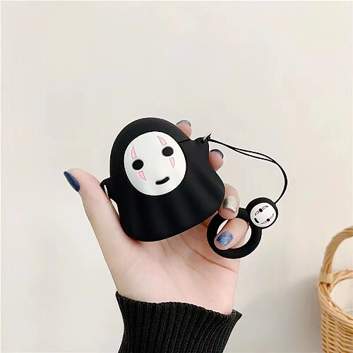 GUPBOO Airpods Coque Housse Étui Protecteur Compatible pour AirPods1/2-Silicone masculin sans visage comique japonais