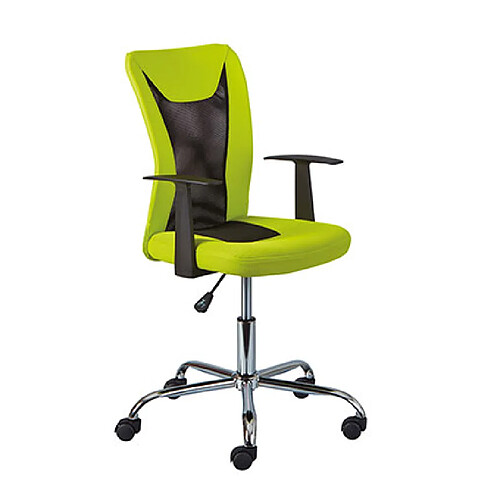 Mes Chaise de bureau enfant avec accoudoirs vert et noir - CHILD