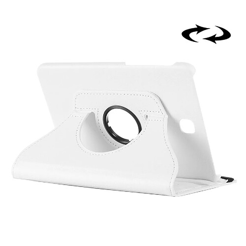 Wewoo Housse Étui blanc pour Samsung Galaxy Tab S2 8.0 Litchi Texture 360 degrés rotation en cuir avec support multifonctionnel