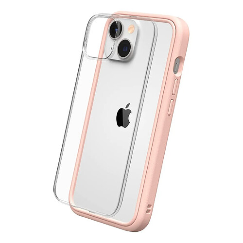 RhinoShield Coque Compatible avec [iPhone 15 Plus] Mod NX - Protection Fine Personnalisable avec Technologie d'absorption des Chocs [sans BPA] - Rose Poudré