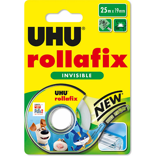 UHU Ruban adhésif rollafix avec dévidoir, invisible ()