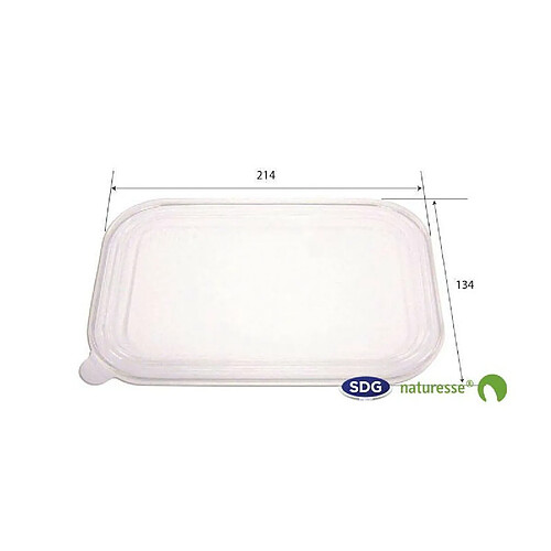 Sdg Usa Couvercle en PLA Biodégradable Transparent pour Barquette 13049 - SDG - Lot de 500 - Acide polyactique (PLA)