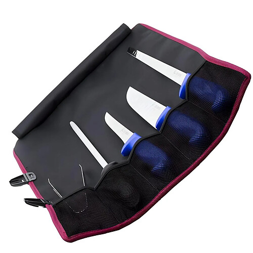 Visiodirect Trousse de couteaux pour professionnel avec 5 poches coloris noir