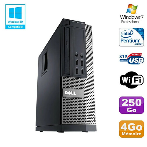 PC Dell Optiplex 7010 SFF Intel G870 3.1GHz 4Go Disque 250Go Wifi W7 · Occasion