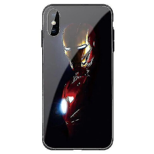 Universal L'étui en verre trempé de choc personnalisé Avengers pour Apple iPhone X