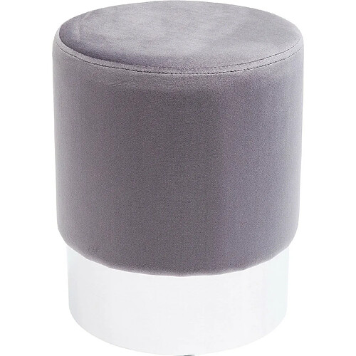 Karedesign Tabouret Cherry gris clair et chrome Kare Design