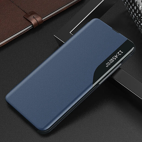 Ozzzo eco cuir view coque etui elegant avec couvercle rabatterie et fonction stand xiaomi redmi note 11 pro+ 5g (chine) / 11 pro 5g (chine) / mi11i hypercharge / poco x4 nfc 5g bleu