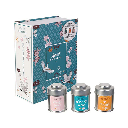 The Candle Factory Coffret 3 bougies Sweet candles.