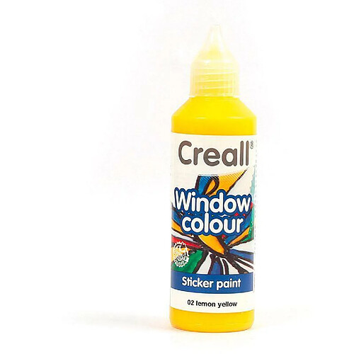 Graines Creatives Peinture repositionnable pour vitres Creall Glass 80 ml - jaune citron