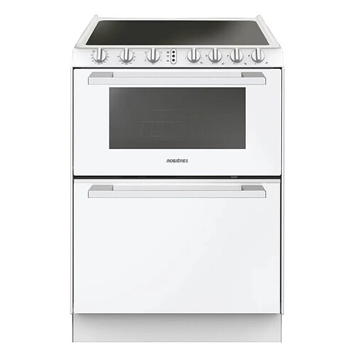 Cuisinière vitrocéramique 38l 4 feux blanc + lave-vaisselle - trv60nrb/1 - ROSIERES