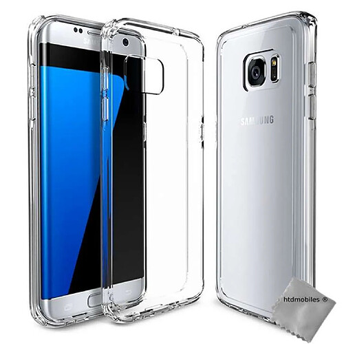 Htdmobiles Coque silicone gel fine pour Samsung G935 Galaxy S7 Edge + verre trempe - TPU TRANSPARENT