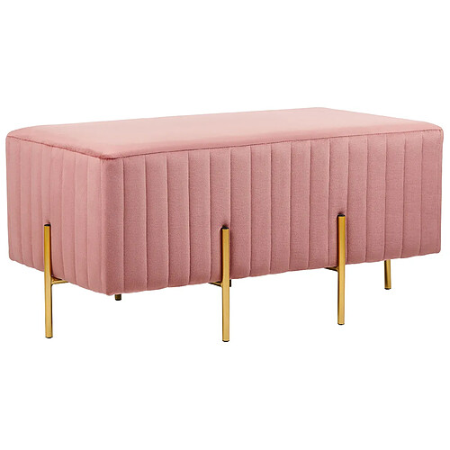 Beliani Banc DAYTON Rose pastel Velours