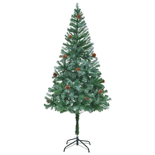 vidaXL Arbre de Noël artificiel avec pommes de pin 180 cm