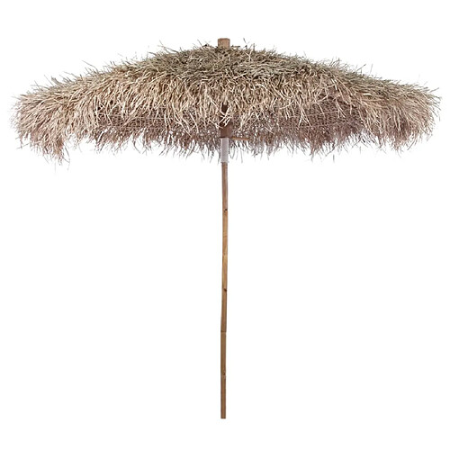 Helloshop26 Parasol en bambou avec toit en feuille de bananier 210 cm 02_0008581