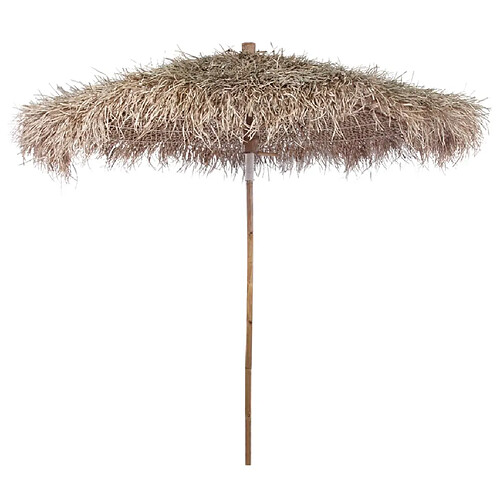 Helloshop26 Parasol en bambou avec toit en feuille de bananier 270 cm 02_0008582