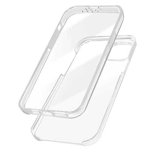 Avizar Coque pour iPhone 14 Plus Intégrale Arrière Rigide et Avant Souple Transparent